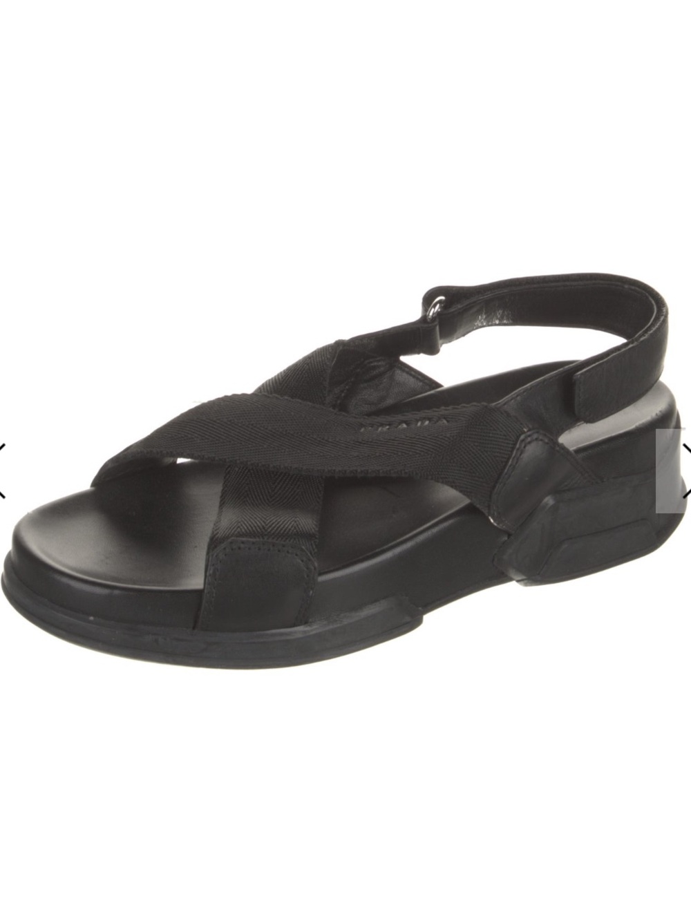 Black Strappy Prada Sandal - Picture 2 of 5